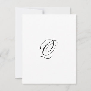 Benutzerdefiniertes Schriftzug-Monogramm "Q" Mitteilungskarte