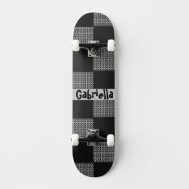 Benutzerdefiniertes schwarz-graues Prüfplatinenmus Skateboard