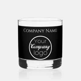 Benutzerdefiniertes Schwarz-weißes Add-Logo Hier W Whiskyglas