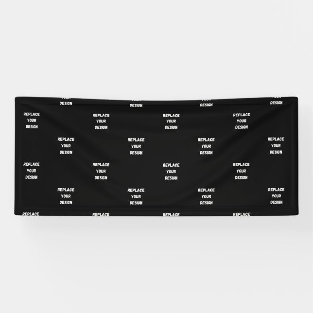 Benutzerdefiniertes Schwarzes Design Hinzufügen vo Banner (Horizontal)