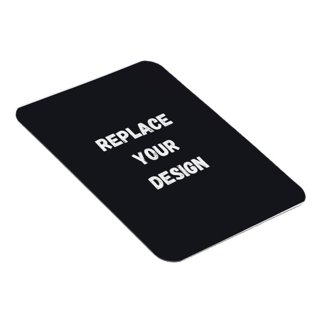 Benutzerdefiniertes schwarzes einfaches Design Fot Magnet (Rechte Seite)
