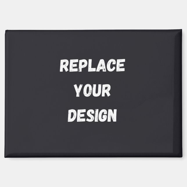 Benutzerdefiniertes schwarzes einfaches Design Fot Magnet (Vorderseite)