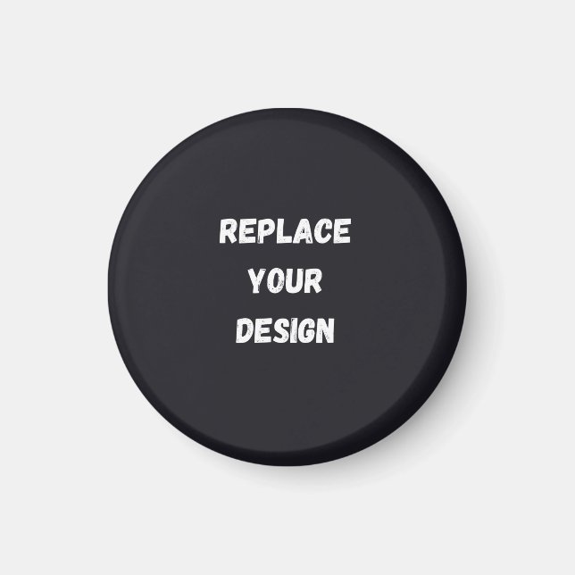Benutzerdefiniertes schwarzes einfaches Design Fot Magnet (Vorne)