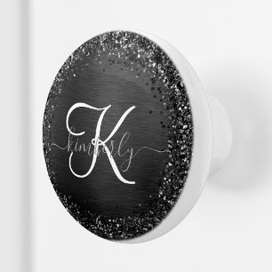 Benutzerdefiniertes Schwarzes Glitzer-Sparkon-Mono Keramikknauf