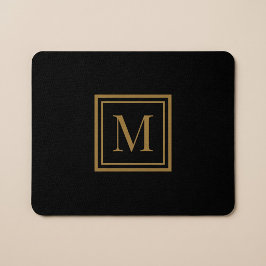 Benutzerdefiniertes schwarzes & goldenes gerahmtes mousepad