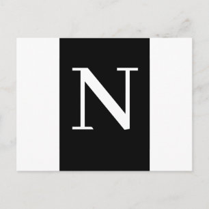 Benutzerdefiniertes schwarzes modernes minimalisti postkarte