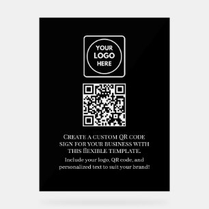 Benutzerdefiniertes schwarzes QR Professionelles Acrylschild