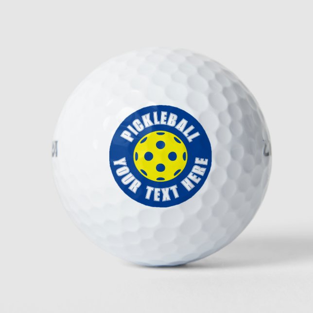Benutzerdefiniertes Set mit gelbem Logo für Pickle Golfball (Vorderseite)
