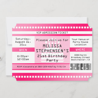 Benutzerdefiniertes Shape Pink Geburtstagsparty Ei Einladung