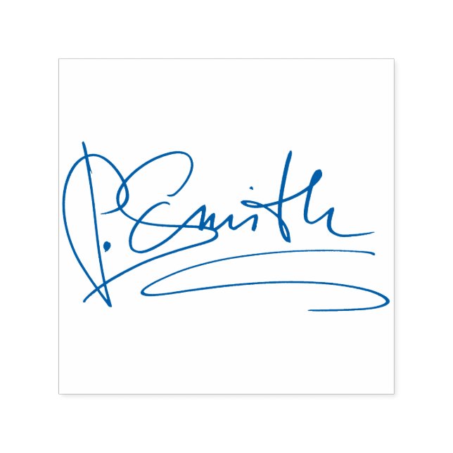 Benutzerdefiniertes Signaturblau Permastempel (Design)