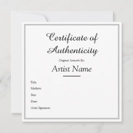 Benutzerdefiniertes Silver-Echtheitszertifikat am  Dankeskarte