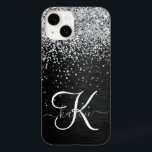 Benutzerdefiniertes Silver Glitzer Black Sparkle M Case-Mate iPhone 14 Hülle<br><div class="desc">Dieses elegante,  hübsch silber funkelnde Glitzer auf schwarz gebürstetem metallischem Hintergrund ist einfach zu personalisieren.</div>