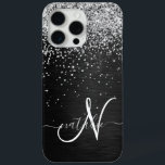 Benutzerdefiniertes Silver Glitzer Black Sparkle M Case-Mate iPhone Hülle<br><div class="desc">Dieses elegante,  hübsch silber funkelnde Glitzer auf schwarz gebürstetem metallischem Hintergrund ist einfach zu personalisieren.</div>