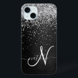 Benutzerdefiniertes Silver Glitzer Black Sparkle M Case-Mate iPhone Hülle<br><div class="desc">Dieses elegante,  hübsch silber funkelnde Glitzer auf schwarz gebürstetem metallischem Hintergrund ist einfach zu personalisieren.</div>