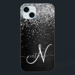 Benutzerdefiniertes Silver Glitzer Black Sparkle M Case-Mate iPhone Hülle<br><div class="desc">Dieses elegante,  hübsch silber funkelnde Glitzer auf schwarz gebürstetem metallischem Hintergrund ist einfach zu personalisieren.</div>