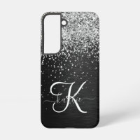 Benutzerdefiniertes Silver Glitzer Black Sparkle M