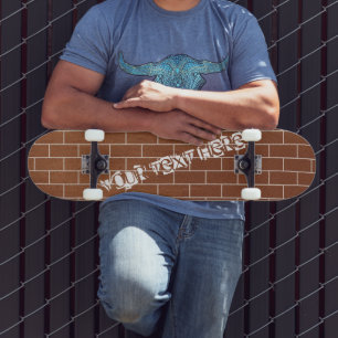 Benutzerdefiniertes Skateboard - Eine Ziegelwand