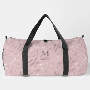 Benutzerdefiniertes Soft Blush Pastell Rosa Gold G Duffle Bag