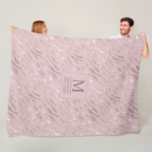 Benutzerdefiniertes Soft Blush Pastell Rosa Gold G Fleecedecke