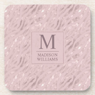 Benutzerdefiniertes Soft Blush Pastell Rosa Gold G Getränkeuntersetzer