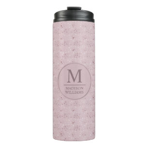 Benutzerdefiniertes Soft Blush Pastell Rosa Gold G Thermosbecher