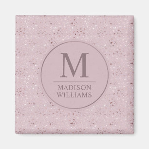 Benutzerdefiniertes Soft Blush Rosa Licht Gold Gli Magnet