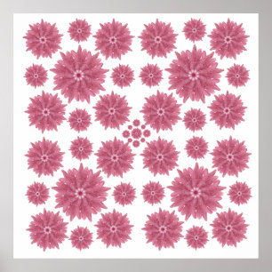 Benutzerdefiniertes Soft Dusty Pink Chrysanthemenm Poster