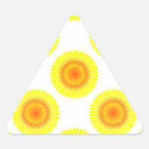 Benutzerdefiniertes Sonnenblumenmuster Dreieckiger Aufkleber