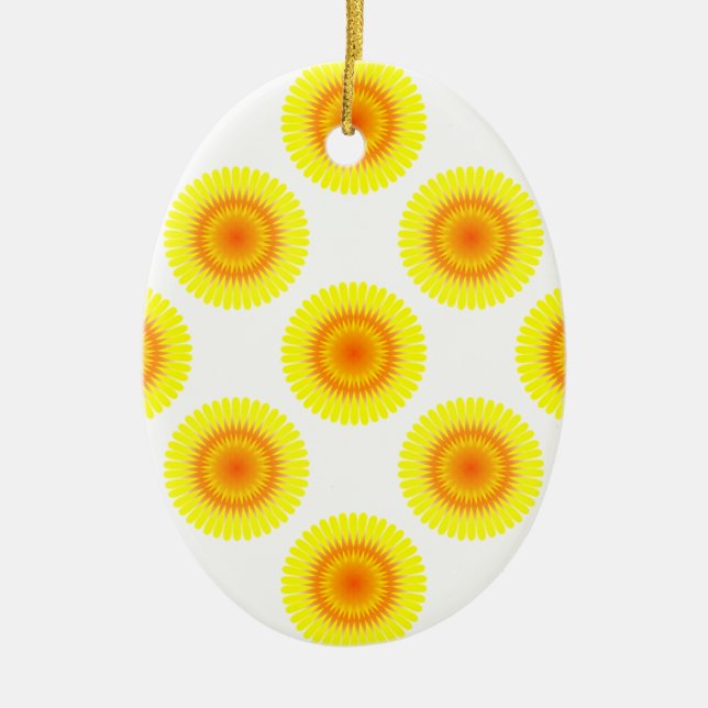 Benutzerdefiniertes Sonnenblumenmuster Keramikornament (Vorne)