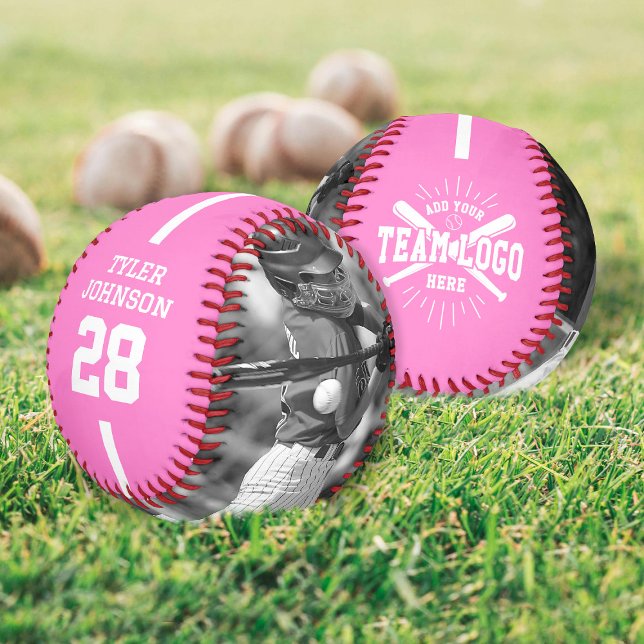 Benutzerdefiniertes Spieler-Team-Logo 2 Foto Rosa Baseball (Von Creator hochgeladen)