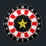 Benutzerdefiniertes Sternbild in Schwarz, Rot und  Dartscheibe<br><div class="desc">Benutzerdefiniertes Sternbild auf Schwarz,  Rot und Weiß Dart Board.</div>