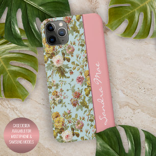 Benutzerdefiniertes stilvolles chic rosa Rosenblum iPhone 16 Pro Max Hülle