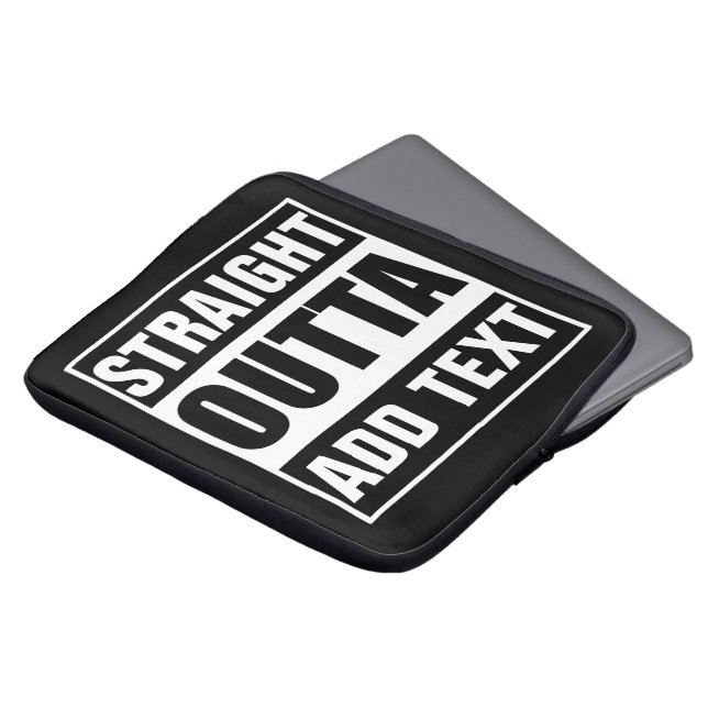 Benutzerdefiniertes Straight Outta mit eigenem Tex Laptopschutzhülle (Vorne Oben)