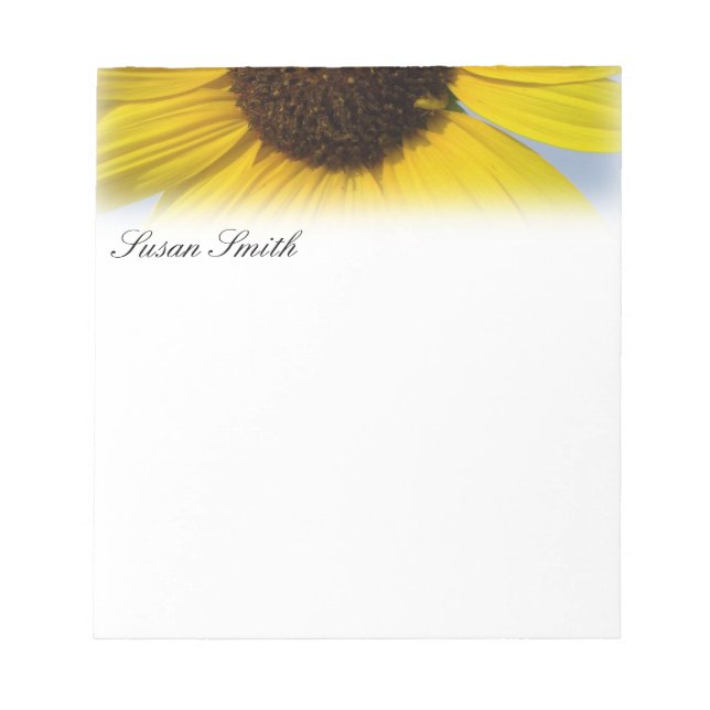 Benutzerdefiniertes Sunflower Notepad Notizblock (Vorderseite)