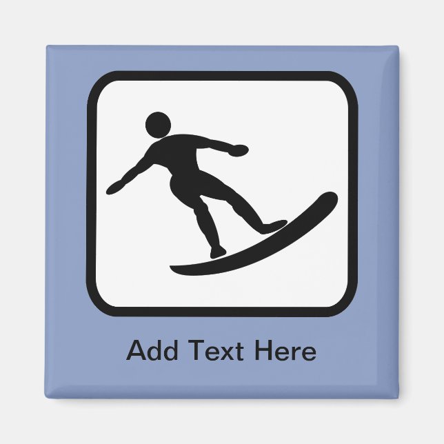 Benutzerdefiniertes Surf-Logo Magnet (Vorne)