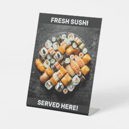 Benutzerdefiniertes Sushi Platter Pedestzeichen Sockelschild