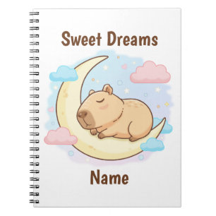 Benutzerdefiniertes Süße Träume Capybara Notizbuch Notizblock