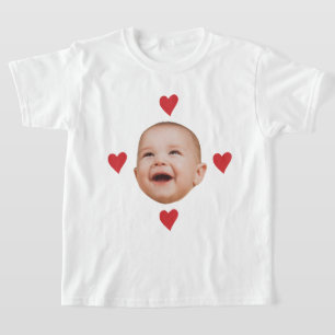 Benutzerdefiniertes süßes Babygesicht Ein Foto T-Shirt