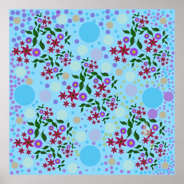 Benutzerdefiniertes süßes Kidcore-Konfetti-Blumen- Poster (Vorne)