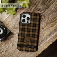 Benutzerdefiniertes Tan Brown Black Checkered Patt