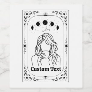 Benutzerdefiniertes Tarot Astrologie Glück Magisch Weinetikett
