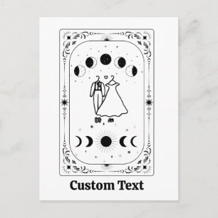 Benutzerdefiniertes Tarot Hallowedding Himmelsmond Feiertagspostkarte