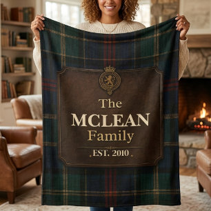 Benutzerdefiniertes Tartan-Familienwappen Personal Sherpadecke