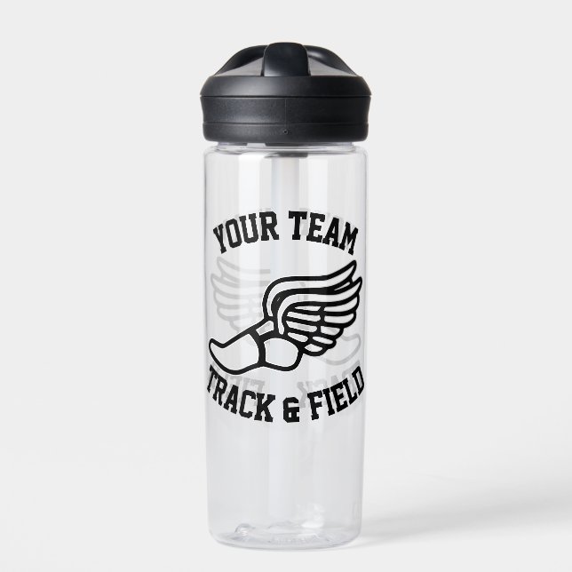 Benutzerdefiniertes Team für Track und Field Cross Trinkflasche (Vorderseite)