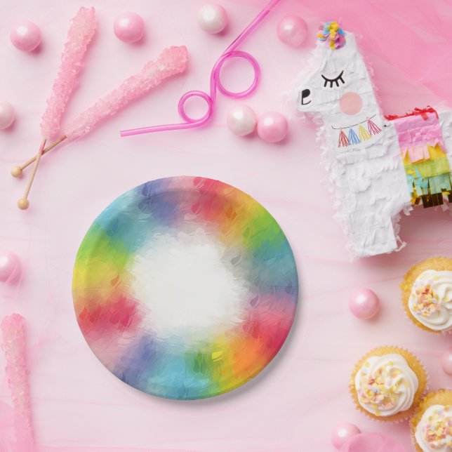 Benutzerdefiniertes Template Moderne Elegante farb Pappteller (Party)