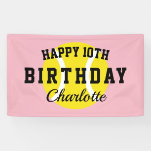 Benutzerdefiniertes Tennis-Thema Happy Birthday Pa Banner