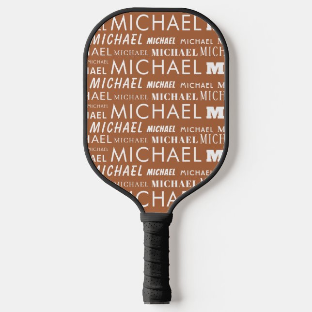 Benutzerdefiniertes Terracotta-Spielernamensmuster Pickleball Schläger (Vorderseite)