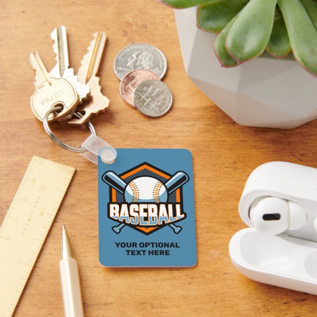 Benutzerdefiniertes Text- und FarbBaseball Schlüsselanhänger (Schreibtisch)
