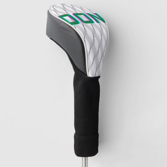 Benutzerdefiniertes Text- und Musterdesign Golf Headcover (angewinkelt)