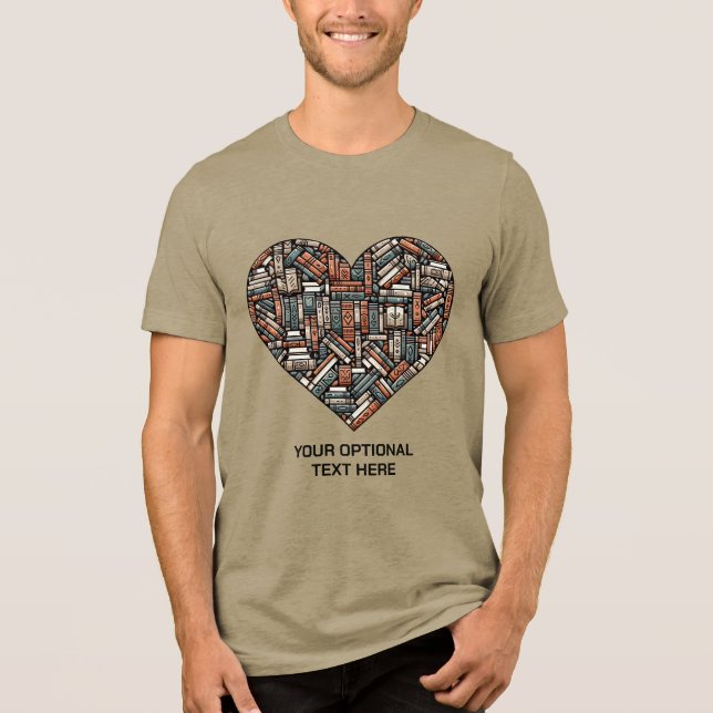 Benutzerdefiniertes Textbuch Tri-Blend Shirt (Vorderseite)